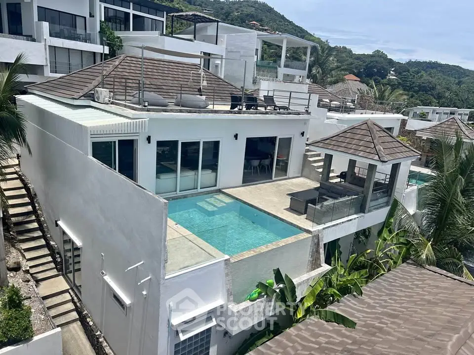 Luxurious modern villa with private pool and stunning mountain views