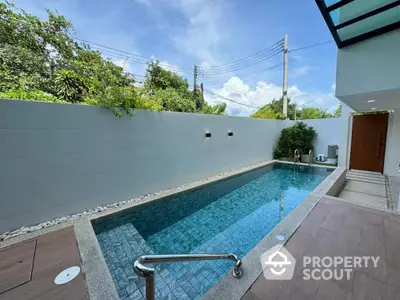 Luxurious private pool area with modern design and serene ambiance