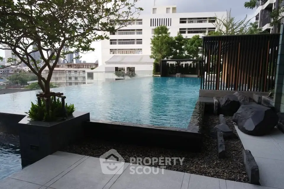 Luxurious rooftop infinity pool with stunning city views and modern design.