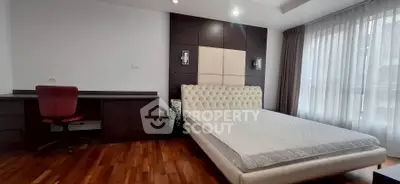 Modern bedroom with elegant decor and natural light