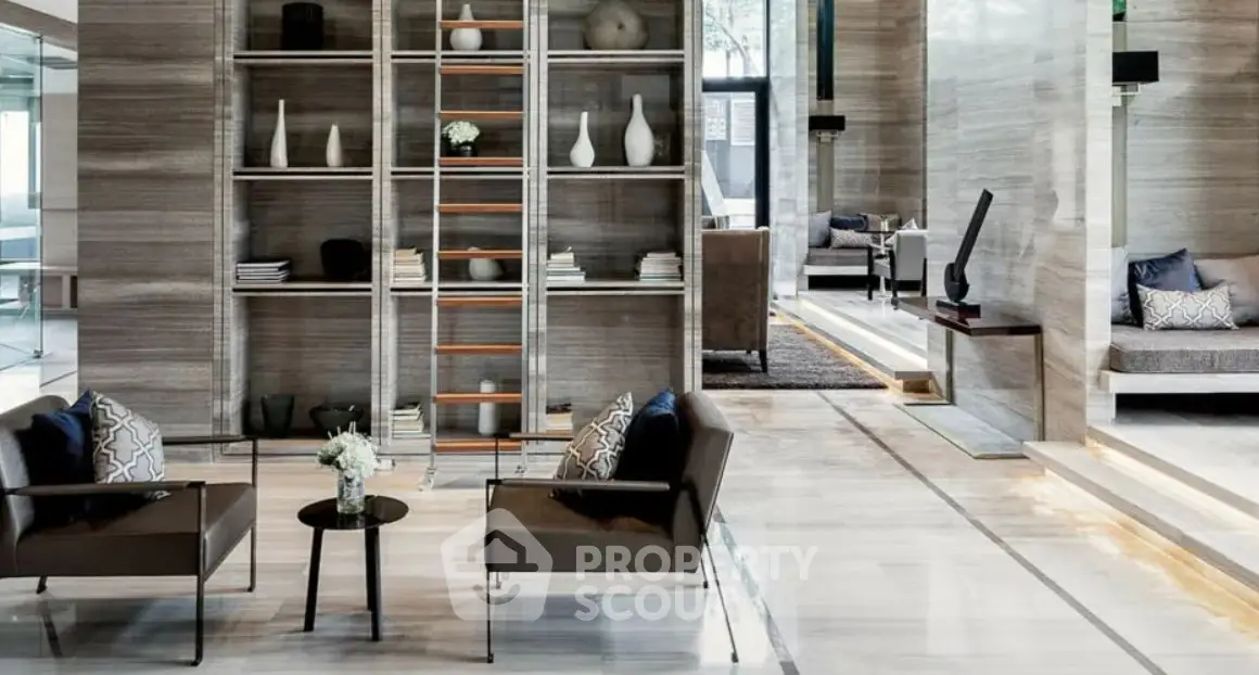 Modern living room with stylish decor and contemporary furniture