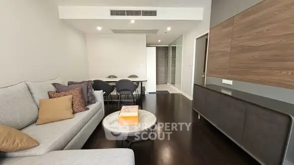 Modern living room with sleek furniture and open layout, perfect for stylish urban living.