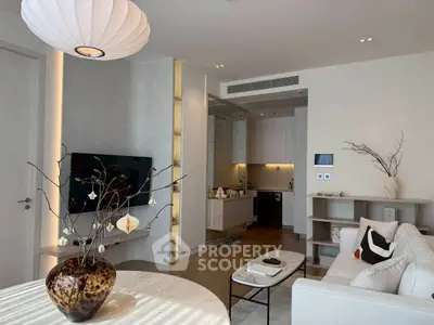 Modern living room with stylish decor and open layout