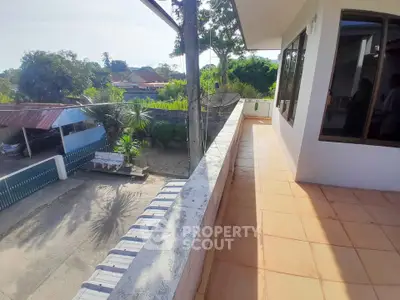 Spacious balcony with scenic view in a serene neighborhood, perfect for relaxation and outdoor enjoyment.