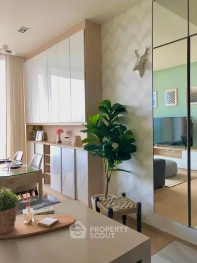 Stylish modern living room with elegant decor and natural light