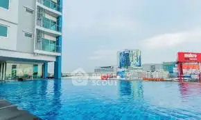 Luxurious rooftop pool with stunning cityscape views