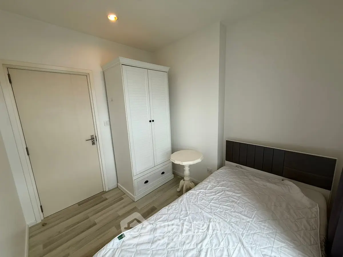 Cozy bedroom with modern furniture and natural light