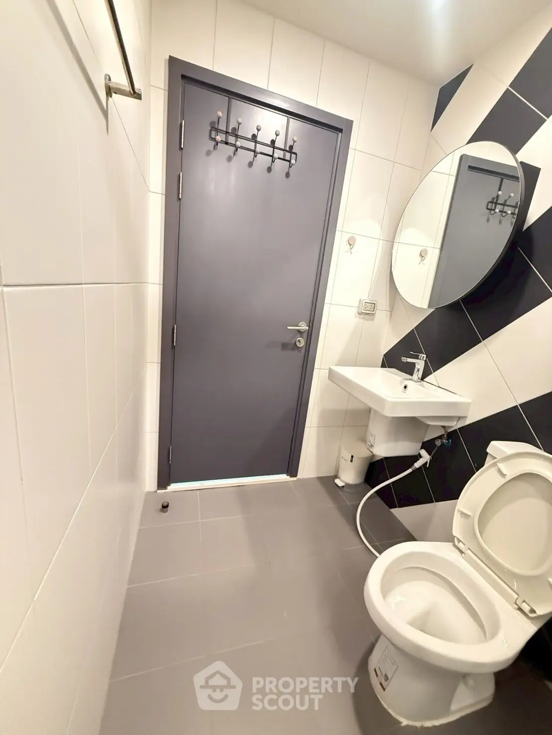 Modern bathroom with sleek fixtures and contemporary design