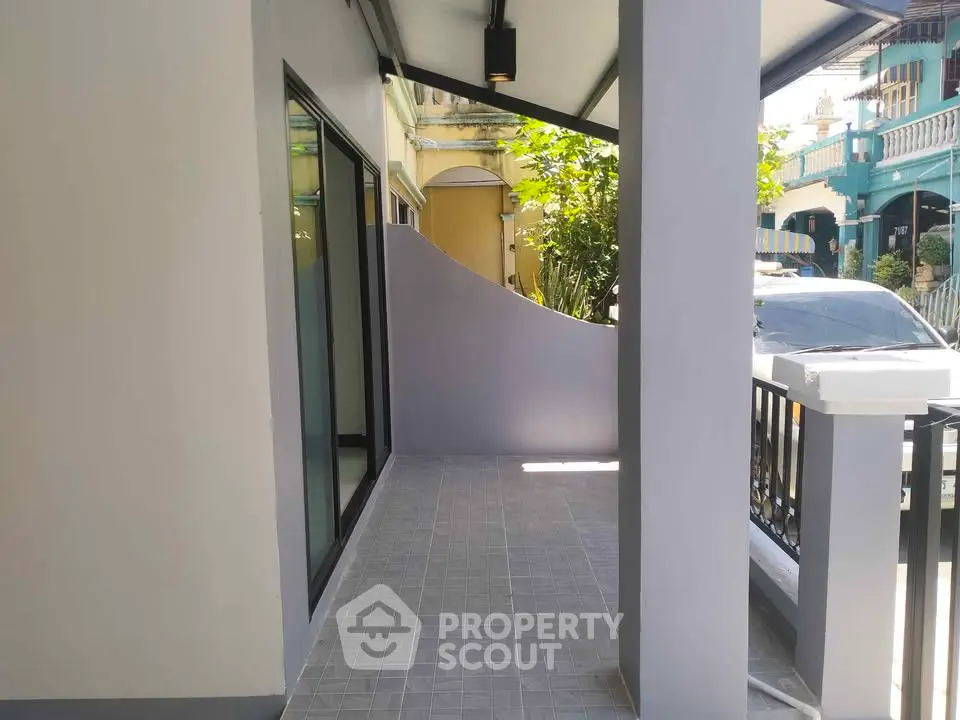 Charming balcony with modern design and ample natural light