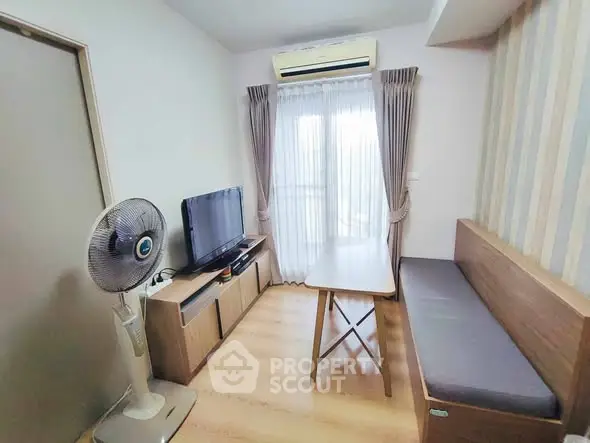 Cozy living room with modern furniture and natural light