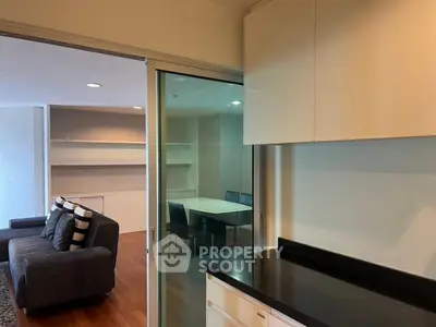 Modern apartment interior with open layout and stylish furniture