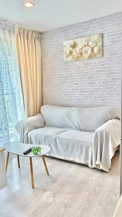 Bright and cozy living room with modern decor and natural light