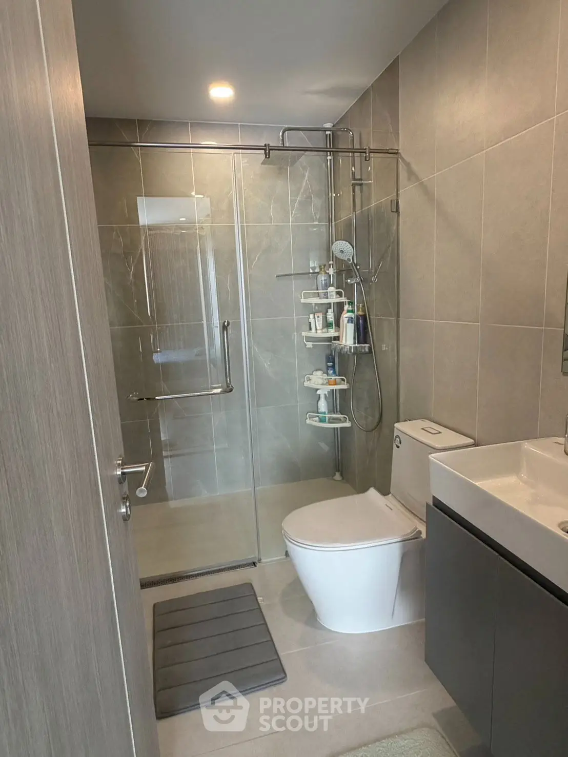 Modern bathroom with sleek design and contemporary fixtures