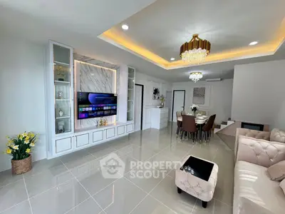 Luxurious modern living room with elegant decor and spacious design