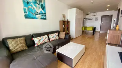 Modern living room with stylish decor and open layout