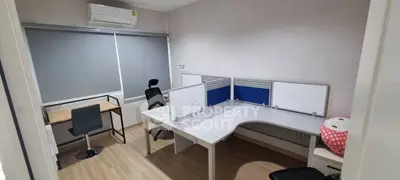 Modern office space with ergonomic chairs and ample desk space