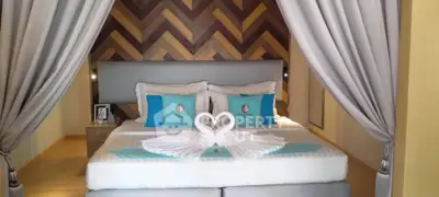 Luxurious bedroom with elegant decor and stylish headboard design