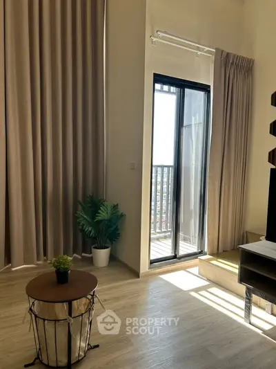 Stylish modern living room with natural light and elegant decor