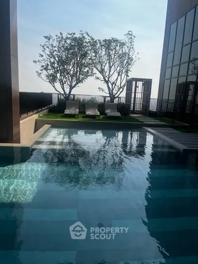 Luxurious rooftop pool with stunning city views and modern design