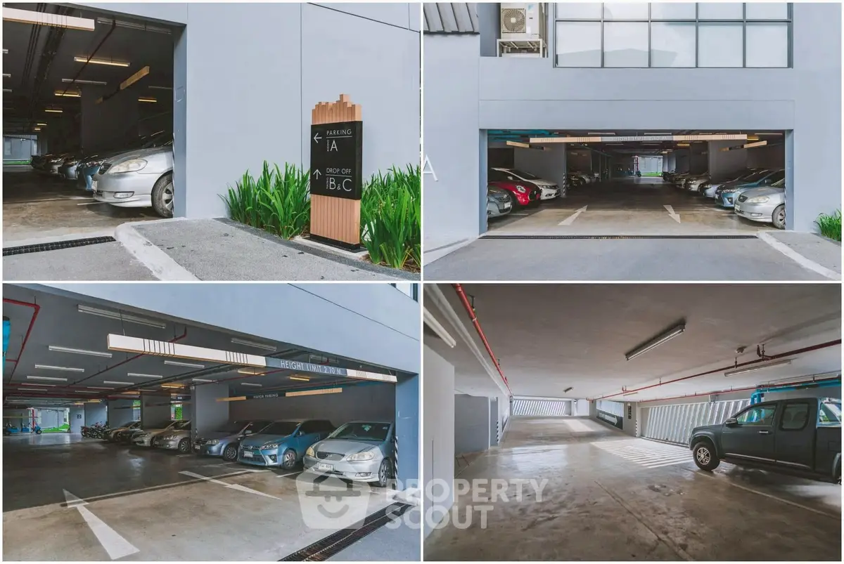 Modern parking garage with ample space and secure access