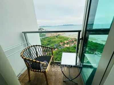 Stunning balcony with breathtaking ocean view, perfect for relaxation and enjoying serene surroundings.