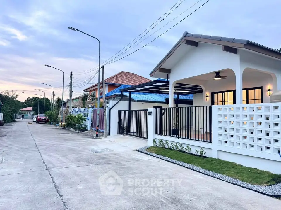 Charming suburban house with modern design and spacious driveway