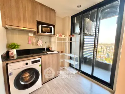 Modern kitchen with sleek appliances and stylish design