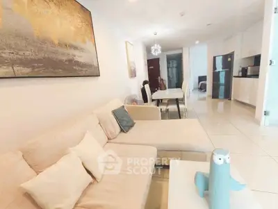 Spacious modern living room with open layout and elegant decor