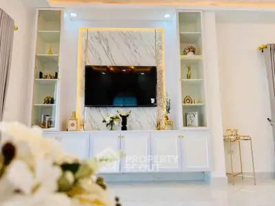 Luxurious living room with elegant TV wall unit and stylish decor