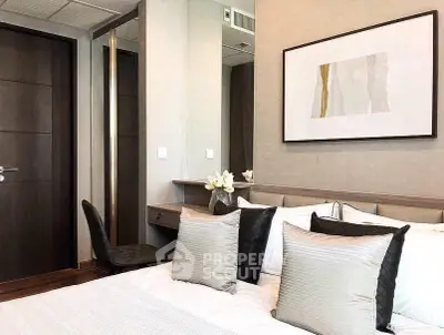 Modern bedroom with elegant decor and stylish furniture