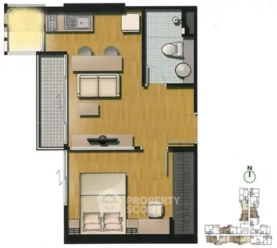  1 Bedroom Condo at The Parkland Taksin Thapa-5
