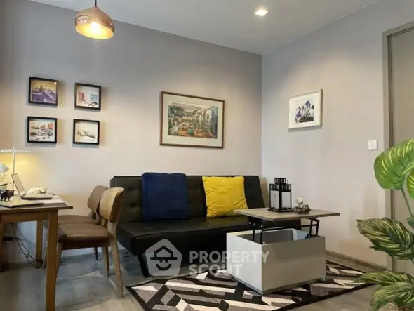 Stylish modern living room with cozy decor and contemporary furniture