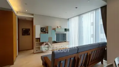 Modern living room with stylish furniture and natural light