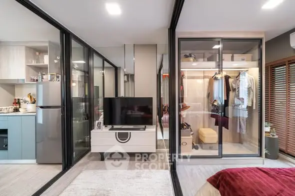 Modern apartment interior with open layout and stylish furnishings