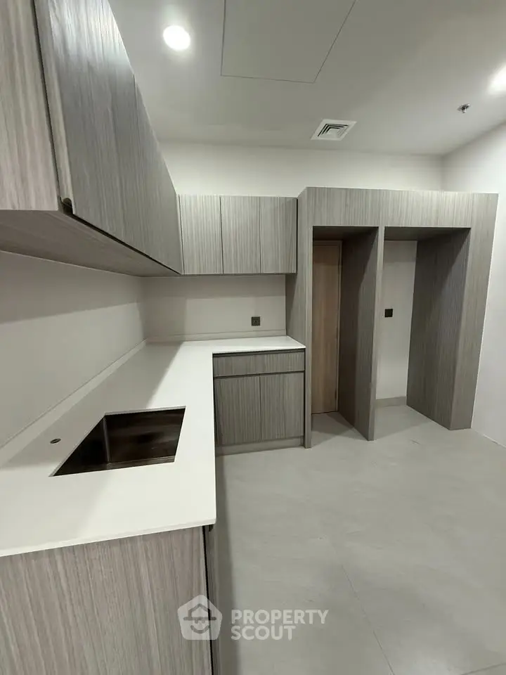 Modern kitchen with sleek cabinetry and minimalist design
