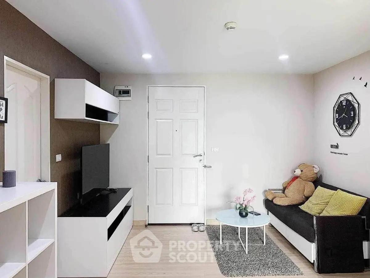 Modern living room with stylish decor and cozy ambiance