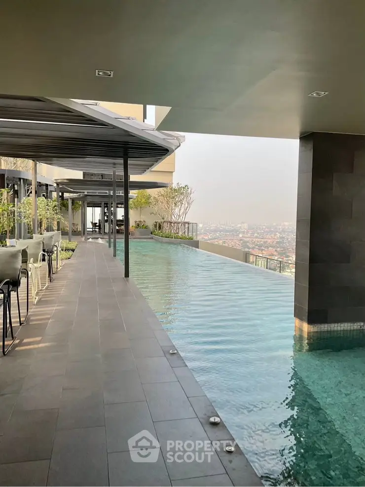 Luxurious rooftop infinity pool with stunning city views and modern design.