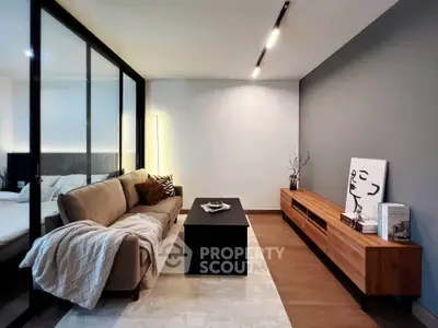 Modern living room with stylish decor and cozy ambiance