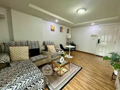 Cozy living room with modern decor and stylish furniture