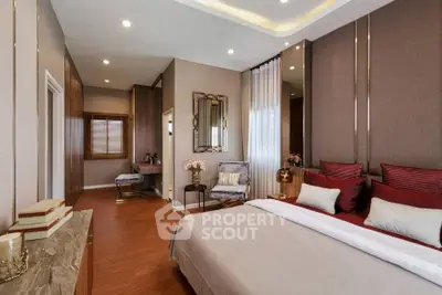Luxurious bedroom with elegant decor and stylish furnishings