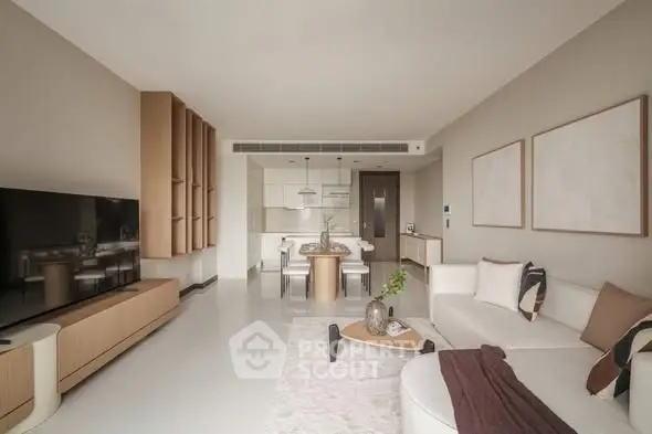 Modern living room with sleek furniture and open layout, perfect for contemporary lifestyle.