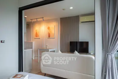 Modern living room with elegant decor and natural light