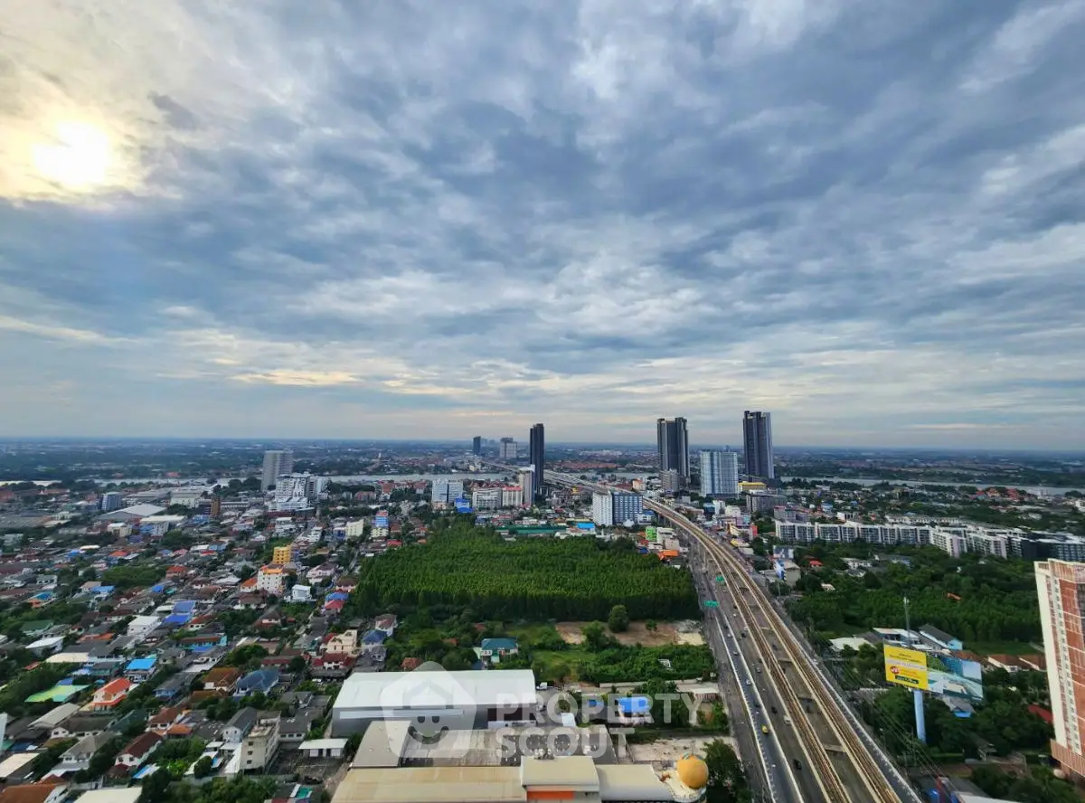 Stunning cityscape view with high-rise buildings and expansive skyline