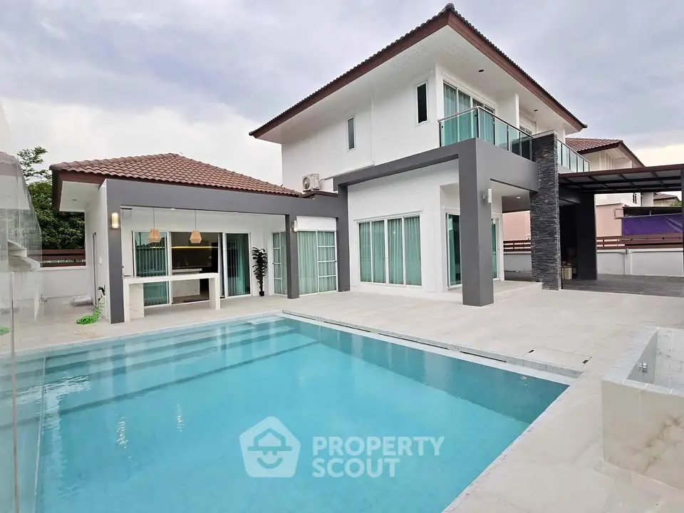 Luxurious modern villa with private pool and elegant architecture, perfect for upscale living.