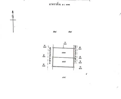 Detailed real estate plot map with precise measurements and orientation.
