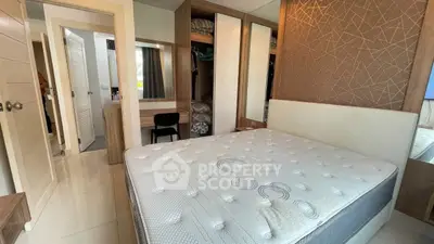 Modern bedroom with stylish decor and spacious wardrobe