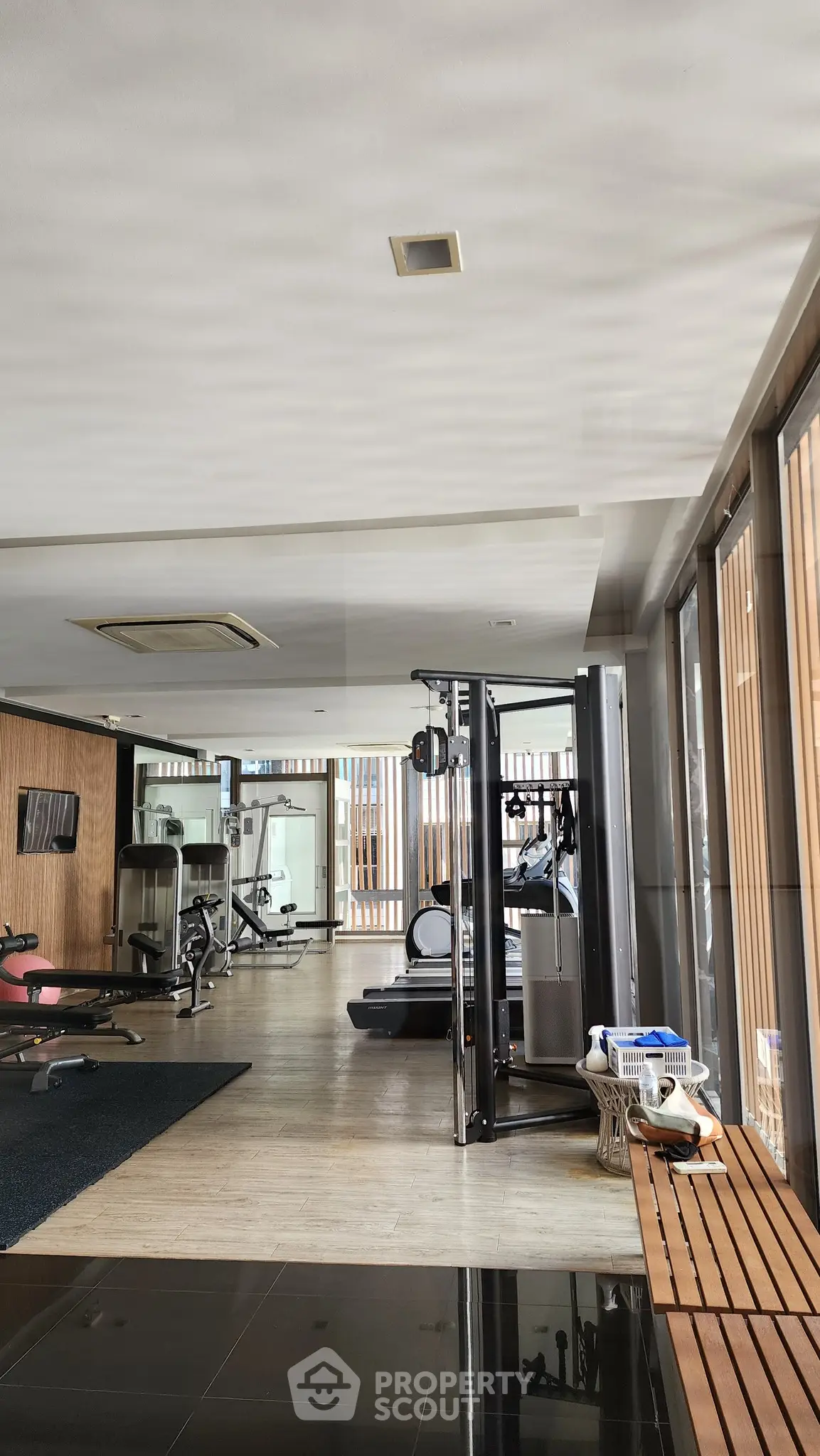 Modern gym with state-of-the-art equipment and sleek design