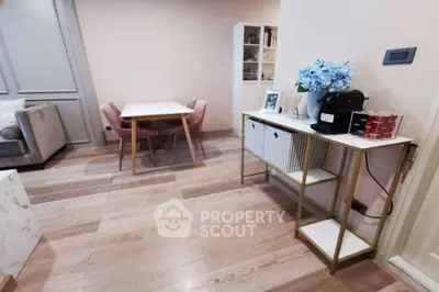 Chic modern living room with elegant decor and cozy dining area