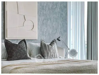 Stylish modern bedroom with textured walls and elegant decor