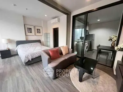 Modern studio apartment with stylish decor and open layout in prime location.